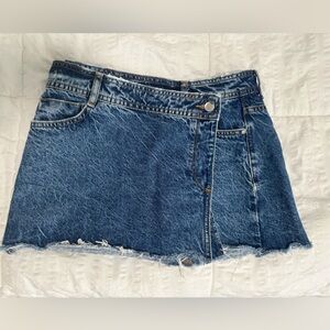Zara Blue Denim Mini Skirt